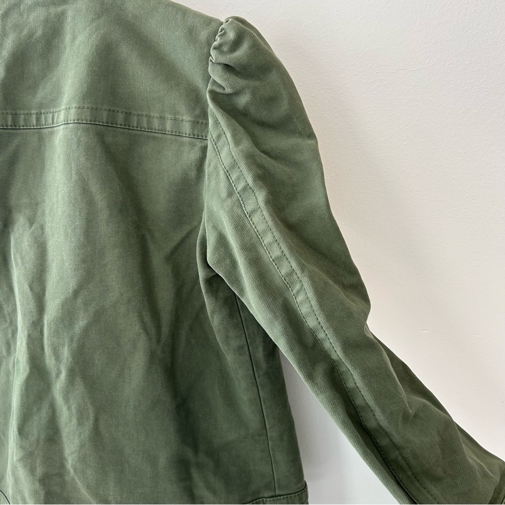 Derek Lam 10 Crosby Green Army Cropped Cargo Jacket Size 4 - Picture 11 of 12